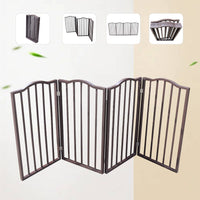 HKM-0384317 Folding Wooden Pet Gate for Doorways and Stairs - Stylish and Easy to Store