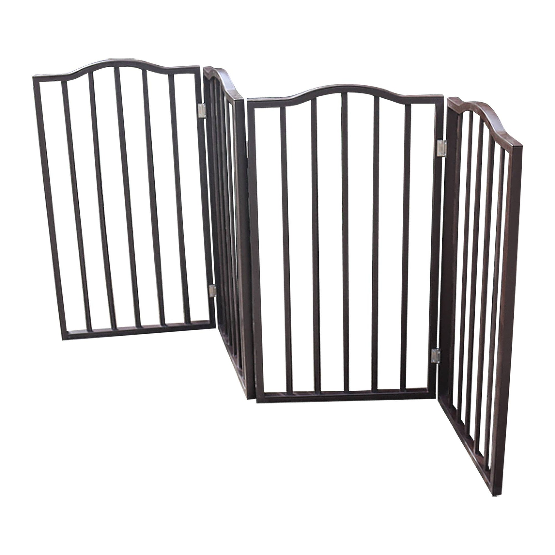 HKM-0384317 Folding Wooden Pet Gate for Doorways and Stairs - Stylish and Easy to Store