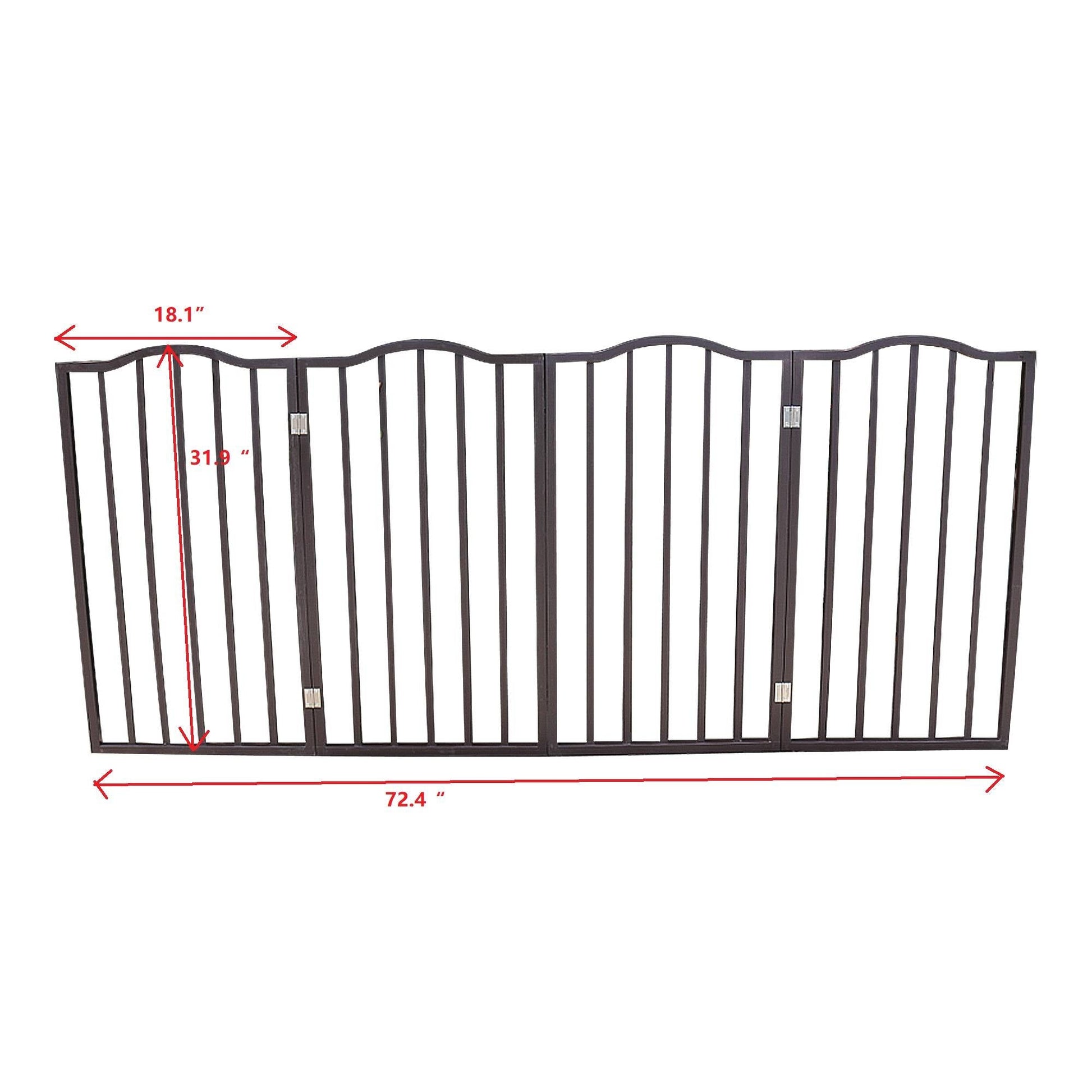 HKM-0384317 Folding Wooden Pet Gate for Doorways and Stairs - Stylish and Easy to Store