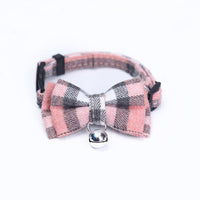 HKM-0384701 Charming Bow Knot Pet Collar with Bell for Cats and Small Dogs - Stylish and Soft Velvet Design