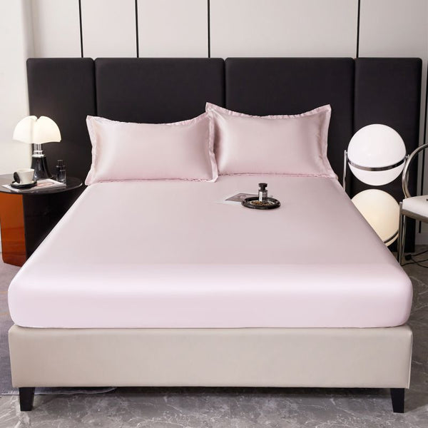 HKM-038483 Solid Color Satin Cool Silk Summer Bed Cover - Multiple Sizes Available