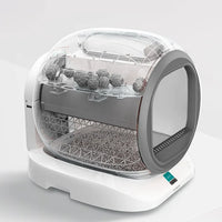 HKM-038611 Extra Large 65L Smart Cat Litter Box with Ion Purification and Easy Clean Features