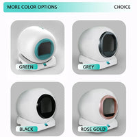 HKM-038611 Extra Large 65L Smart Cat Litter Box with Ion Purification and Easy Clean Features