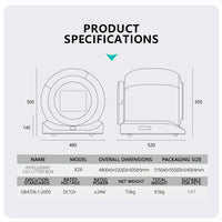 HKM-038611 Extra Large 65L Smart Cat Litter Box with Ion Purification and Easy Clean Features