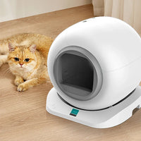 HKM-038611 Extra Large 65L Smart Cat Litter Box with Ion Purification and Easy Clean Features