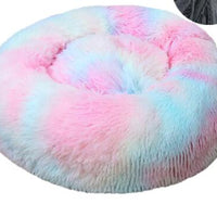 HKM-0386749 Plush Round Pet Bed for Comfort and Support - Soft, Thick, and Cozy Design