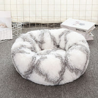 HKM-0386749 Plush Round Pet Bed for Comfort and Support - Soft, Thick, and Cozy Design