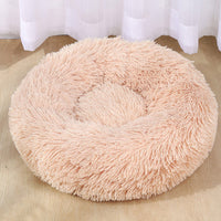 HKM-0386749 Plush Round Pet Bed for Comfort and Support - Soft, Thick, and Cozy Design