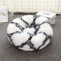 HKM-0386749 Plush Round Pet Bed for Comfort and Support - Soft, Thick, and Cozy Design