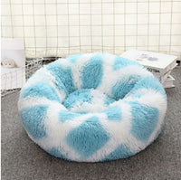 HKM-0386749 Plush Round Pet Bed for Comfort and Support - Soft, Thick, and Cozy Design