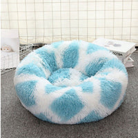 HKM-0386749 Plush Round Pet Bed for Comfort and Support - Soft, Thick, and Cozy Design