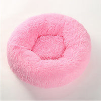 HKM-0386749 Plush Round Pet Bed for Comfort and Support - Soft, Thick, and Cozy Design