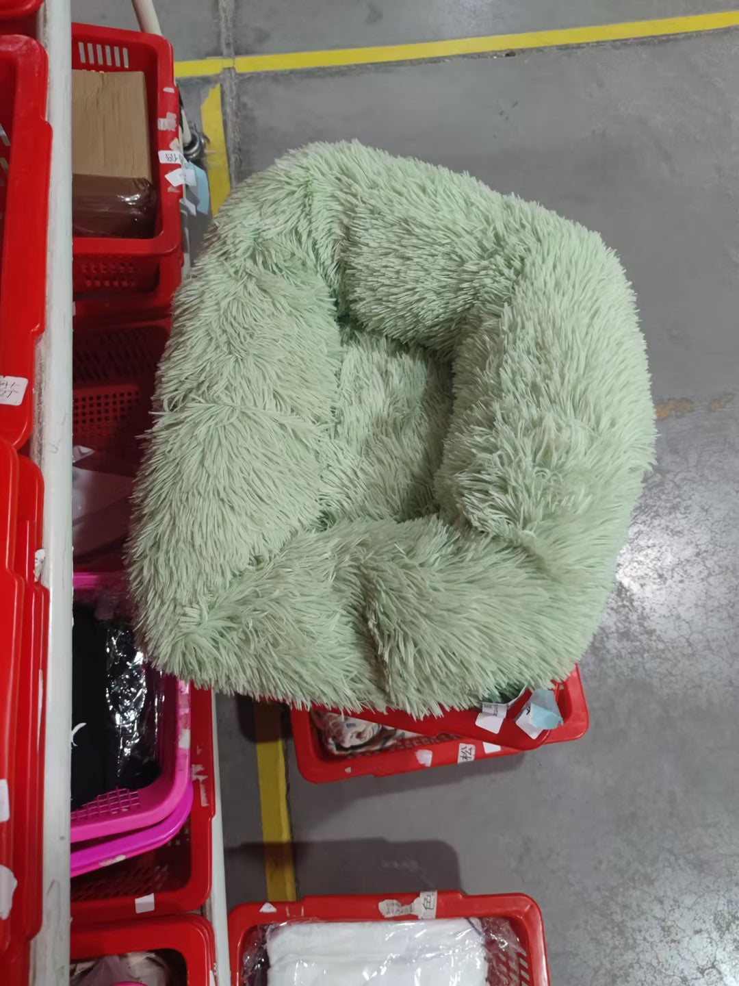 HKM-0386749 Plush Round Pet Bed for Comfort and Support - Soft, Thick, and Cozy Design