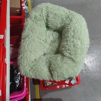 HKM-0386749 Plush Round Pet Bed for Comfort and Support - Soft, Thick, and Cozy Design