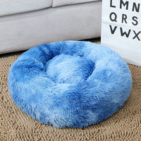 HKM-0386749 Plush Round Pet Bed for Comfort and Support - Soft, Thick, and Cozy Design