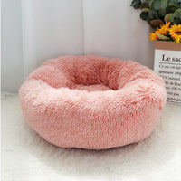 HKM-0386749 Plush Round Pet Bed for Comfort and Support - Soft, Thick, and Cozy Design