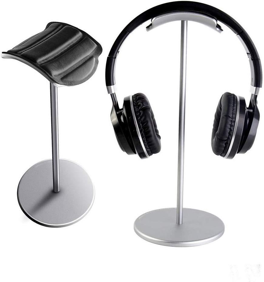 HKM-038675 Helmet Holder Stand in Grey Aluminum Alloy - Space-Saving Design, 11 Inches Tall