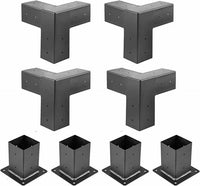 HKM-038675 Metal Pergola Bracket Kit for Garden Structures, Waterproof Connector for Arches and Gazebos