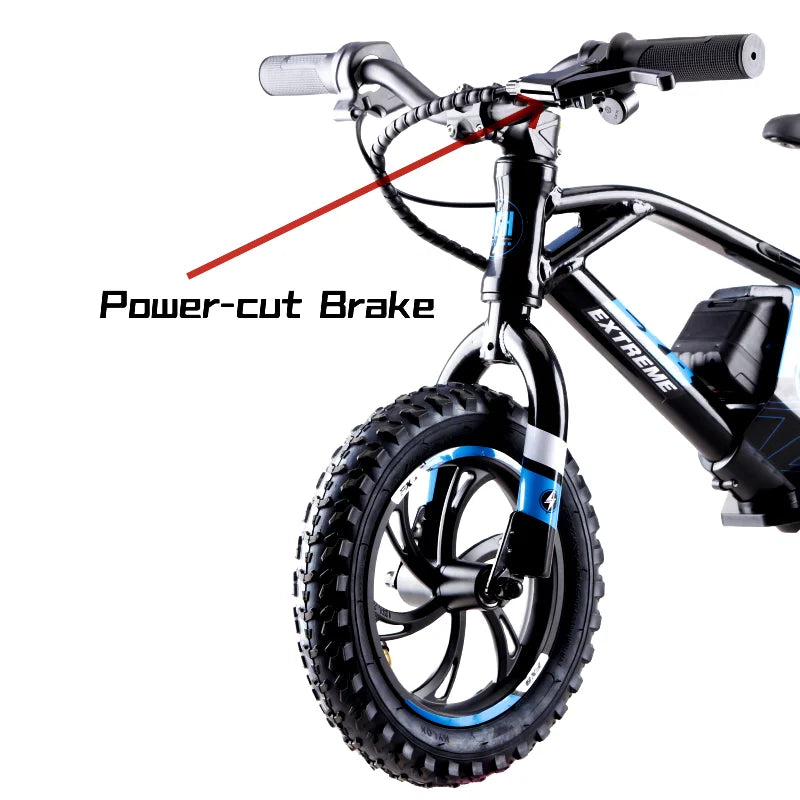 HKM-038739 12-Inch Kids Electric Bike with 250W Hub Motor, 36V Lithium Battery, and Aluminum Alloy Frame