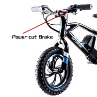 HKM-038739 12-Inch Kids Electric Bike with 250W Hub Motor, 36V Lithium Battery, and Aluminum Alloy Frame