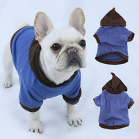 HKM-038739 Cozy Hooded Fleece Dog Sweater in Blue, Red, and Yellow - Sizes S to XXL