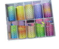 HKM-038803 Nail Starry Sky Transfer Stickers - 10 Color Variety for Unique Nail Art