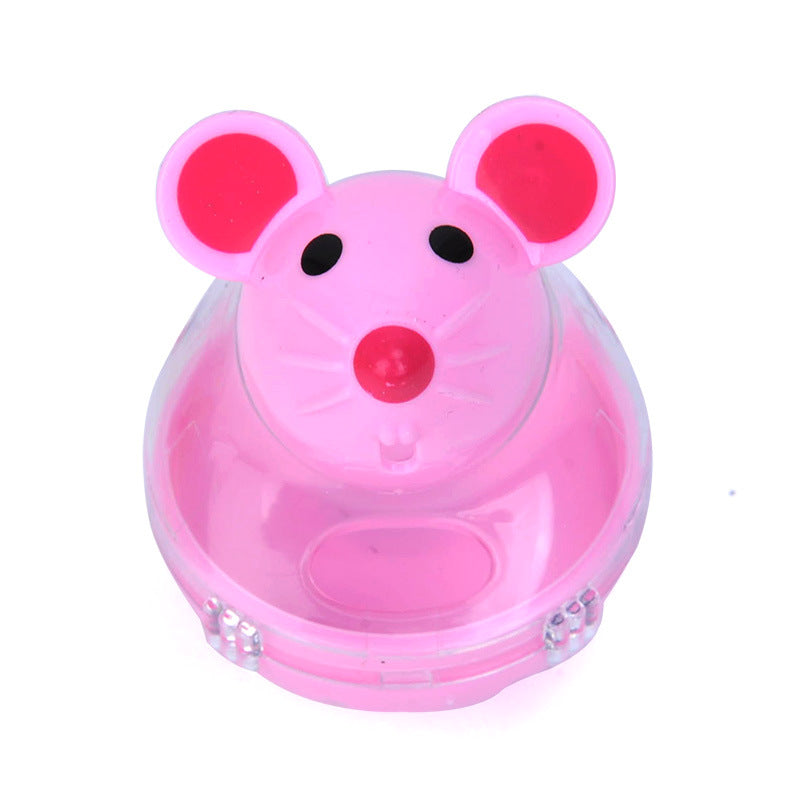 HKM-0388669 Beige and Pink Automatic Food Leakage Pet Toy – 7x5cm ABS Material