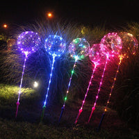 HKM-038931 Glowing Decorative Round Balloon - Transparent PVC with Three-Speed Switch