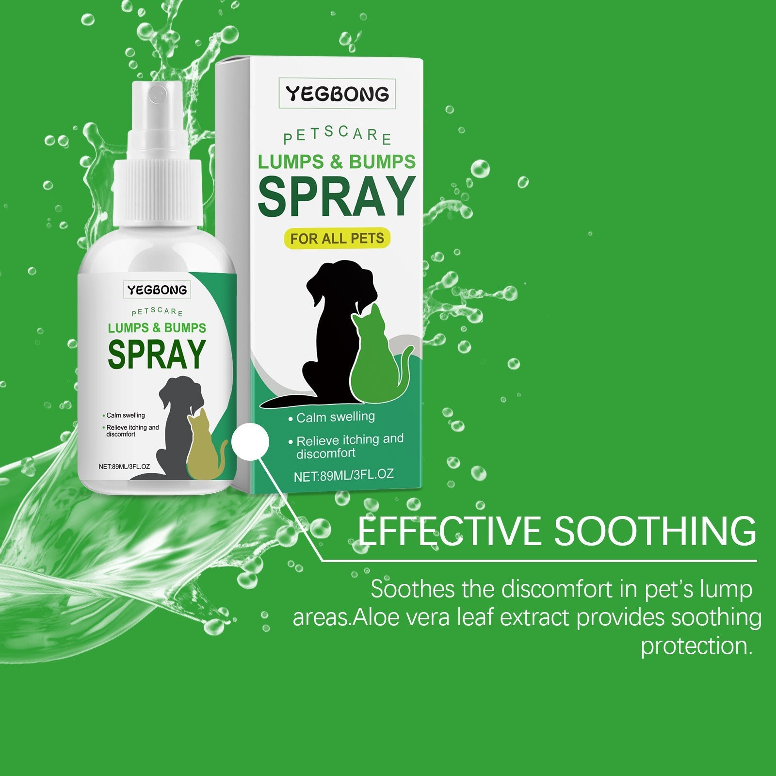 HKM-0390333 Soothing Skin Relief Pet Care Spray for Cats and Dogs - 89ml