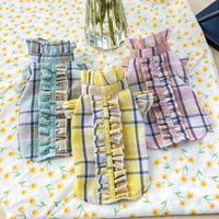 HKM-0390845 Summer Casual Pet Shirt for Cats - Checkered with Wood Ear Design in Multiple Colors