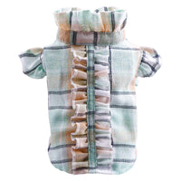 HKM-0390845 Summer Casual Pet Shirt for Cats - Checkered with Wood Ear Design in Multiple Colors