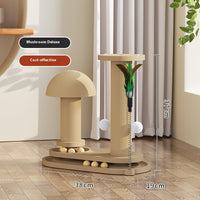 HKM-0391741 Durable Solid Wood Cat Turntable Scratching Post with Various Styles and Heights
