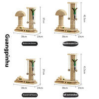 HKM-0391741 Durable Solid Wood Cat Turntable Scratching Post with Various Styles and Heights