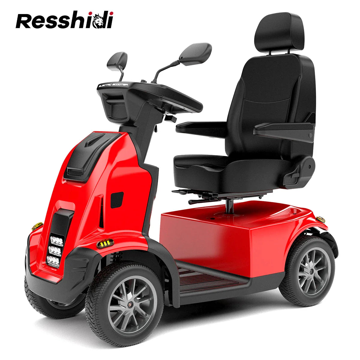 HKM-039187 Durable 4-Wheel Electric Mobility Scooter with 950W Motor, Max Load 150KG, 40KM Range, Red