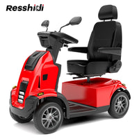HKM-039187 Durable 4-Wheel Electric Mobility Scooter with 950W Motor, Max Load 150KG, 40KM Range, Red