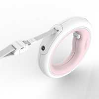 HKM-0392253 Retractable Pet Leash with Adjustable Length in Cherry Pink and Neutral Gray