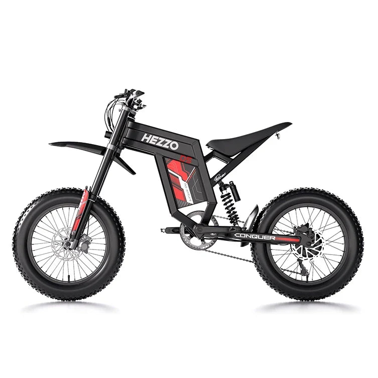 HKM-039251 Electric Dirt Bike 60V 3000W with Full Suspension and 30Ah Lithium Battery, Max Speed 70km/h, 20x4 Off-Road Tires