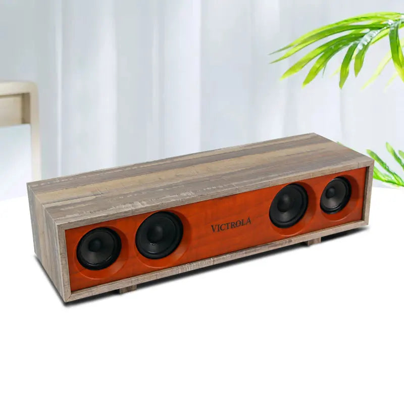 HKM-039315 Bluetooth HI-FI Retro Speaker with Wooden Case and Stand, 2X15W RMS Output