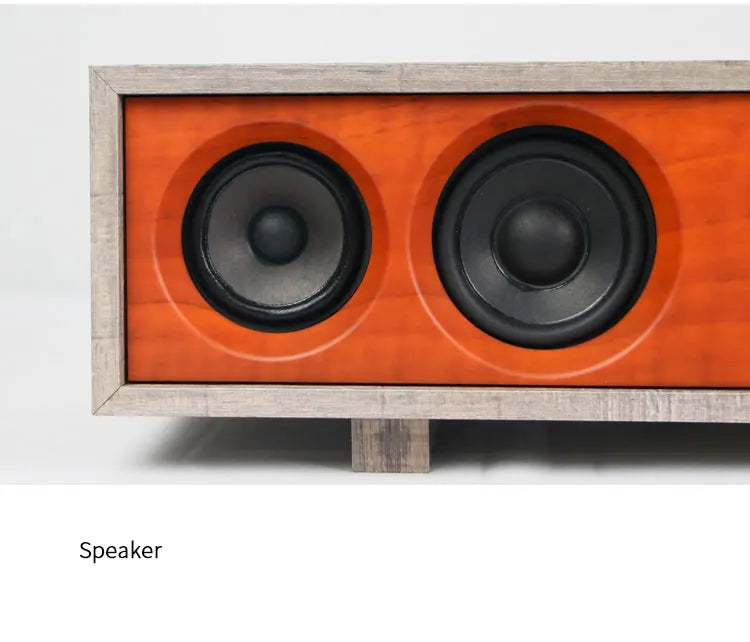 HKM-039315 Bluetooth HI-FI Retro Speaker with Wooden Case and Stand, 2X15W RMS Output
