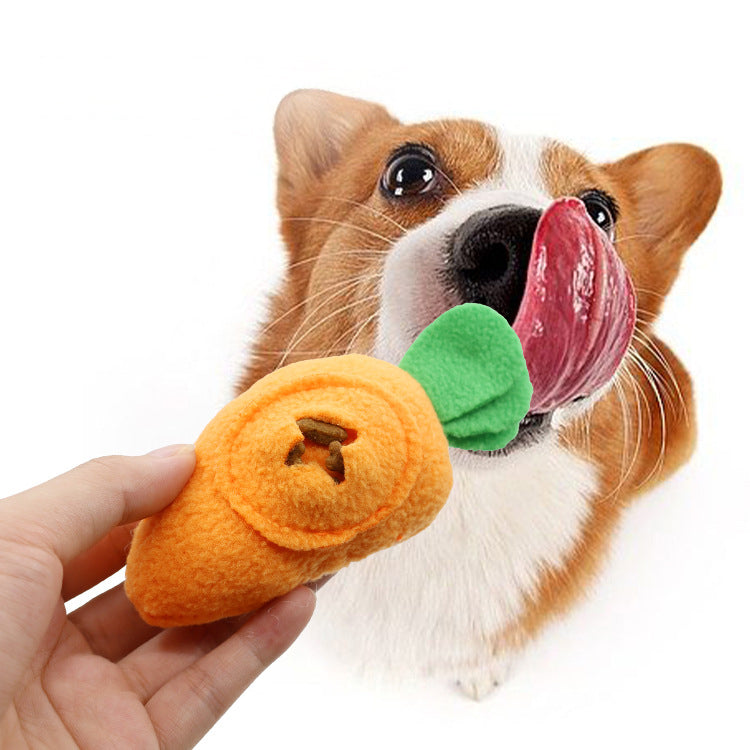 HKM-0393277 Interactive Carrot Toy for Pets - Dog, Cat, and Rabbit Food-Finding Game with Sound
