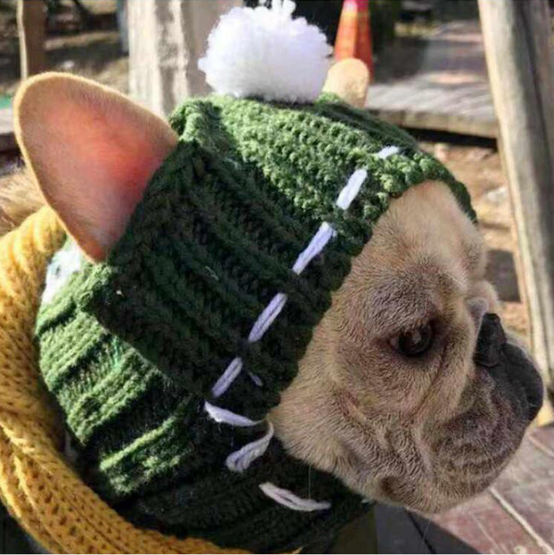 HKM-0394813 Casual Acrylic Dog Hat for All Seasons - One Size Fits Most