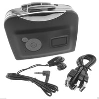HKM-039507 USB Cassette Tape to MP3 Converter with Earphones and USB Cable, Portable Music Player