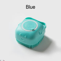HKM-0395709 Pet Grooming Brush with Soap Dispenser - Gentle Silicone Bristles for Long and Short Hair Pets