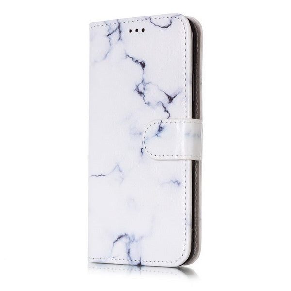 HKM-039571 3D Vision Marble Flip Wallet Case for iPhone 11 Pro Max, XR, XS Max, X, 7, 8, 6S Plus – PU/TPU Leather Protection