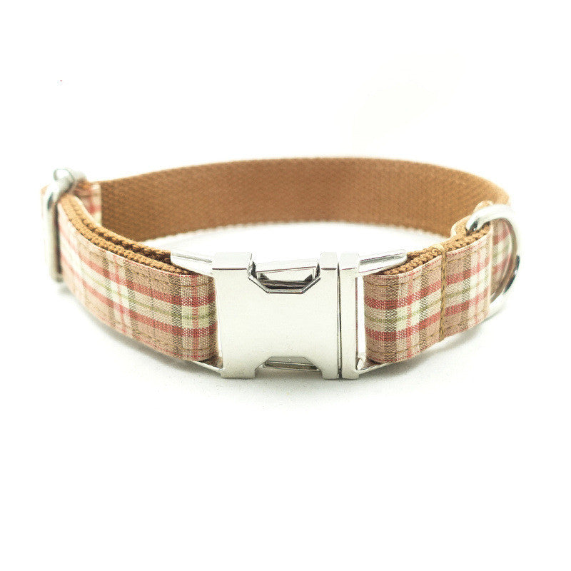 HKM-0396221 Plaid Design Dog Ring in Durable Polyester Material