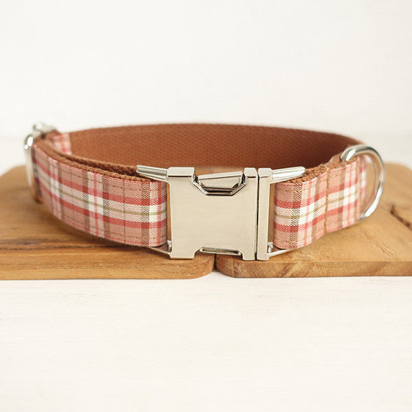HKM-0396221 Plaid Design Dog Ring in Durable Polyester Material