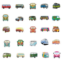 HKM-039635 Hip-Hop Style Waterproof Stickers for Outdoor Use – Set of 50 Self-Adhesive Graffiti Designs, 4-6cm Each