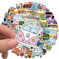 HKM-039635 Hip-Hop Style Waterproof Stickers for Outdoor Use – Set of 50 Self-Adhesive Graffiti Designs, 4-6cm Each