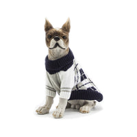 HKM-0396605 Navy Blue and Ginger Yellow Acrylic Sweaters for Pets ¨C Various Sizes Available