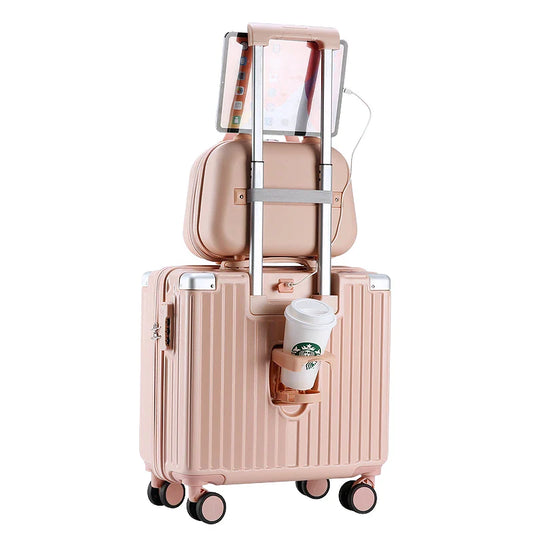 HKM-039699 Custom 18-Inch ABS Trolley Suitcase for Kids with Spinner Caster Feature